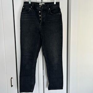 Black Agolde Double Pocket Riley Jean Size 27